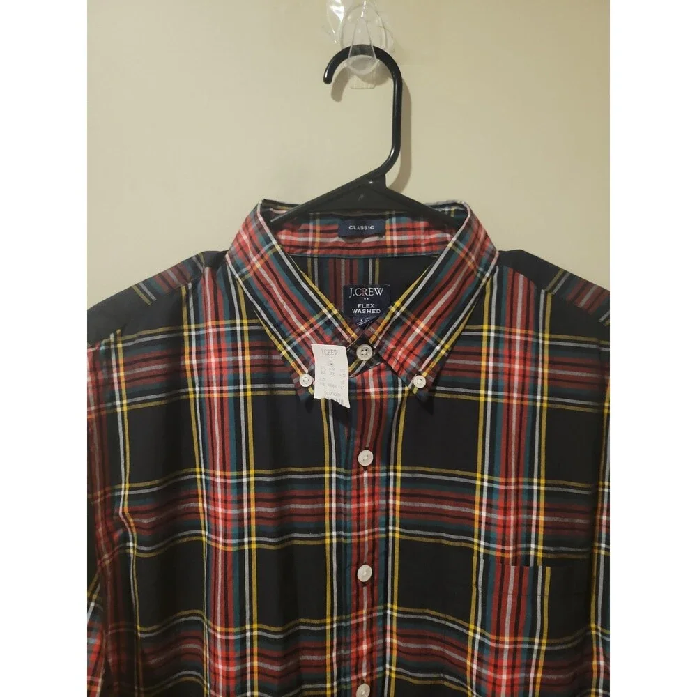 NWT J. Crew Shirt Classic Fit Tartan Plaid Button-Down Shirt Large Tall